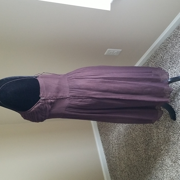 Stella Forest Brown Silk Summer Dress. - Picture 6 of 9